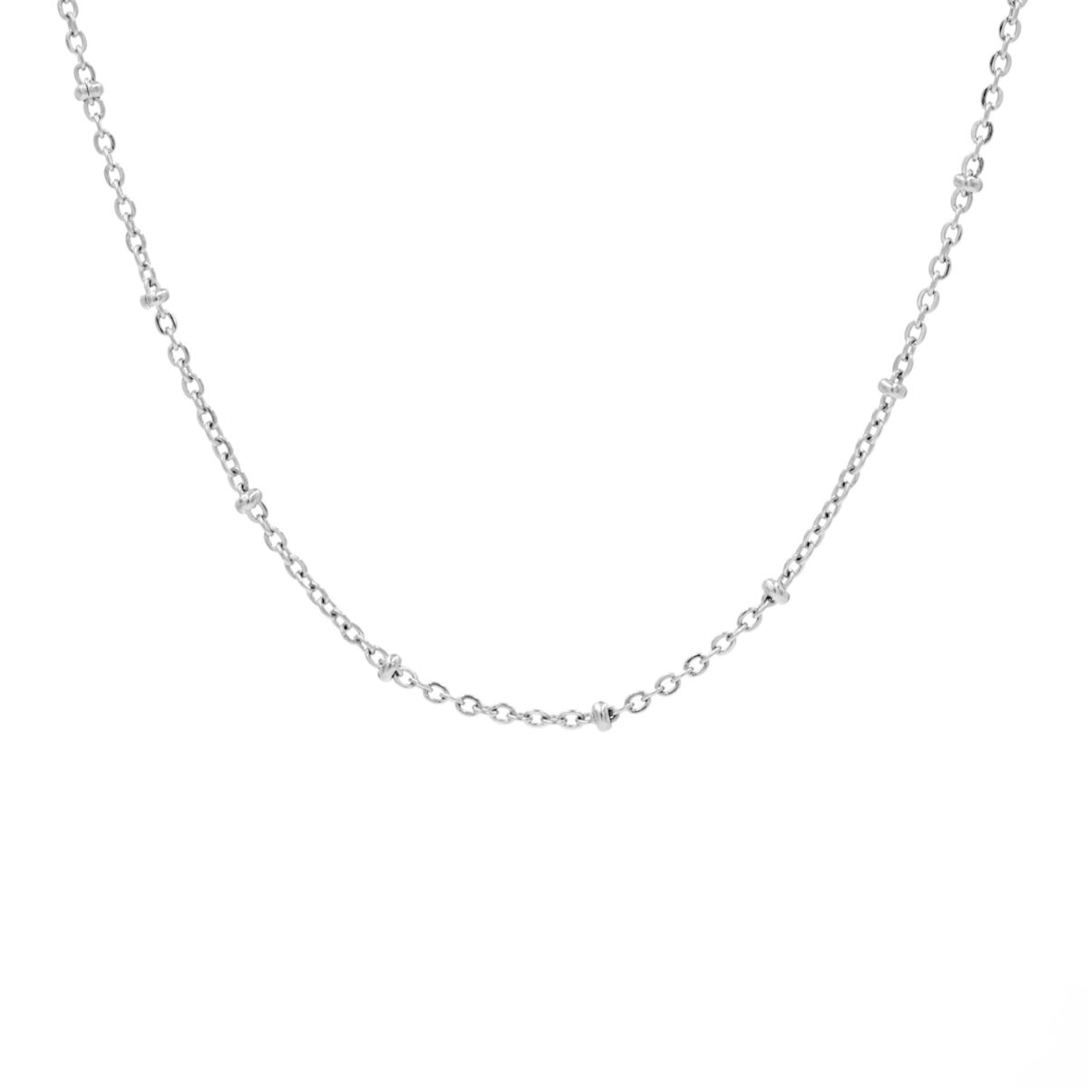 Zilveren minimalistische ketting met bolletjes