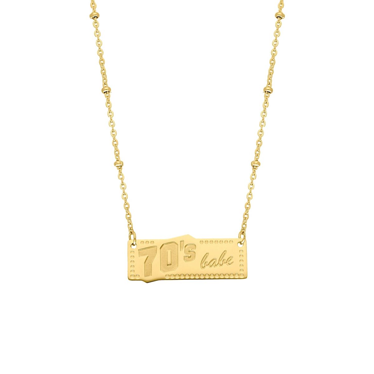 70's babe ketting kleur goud