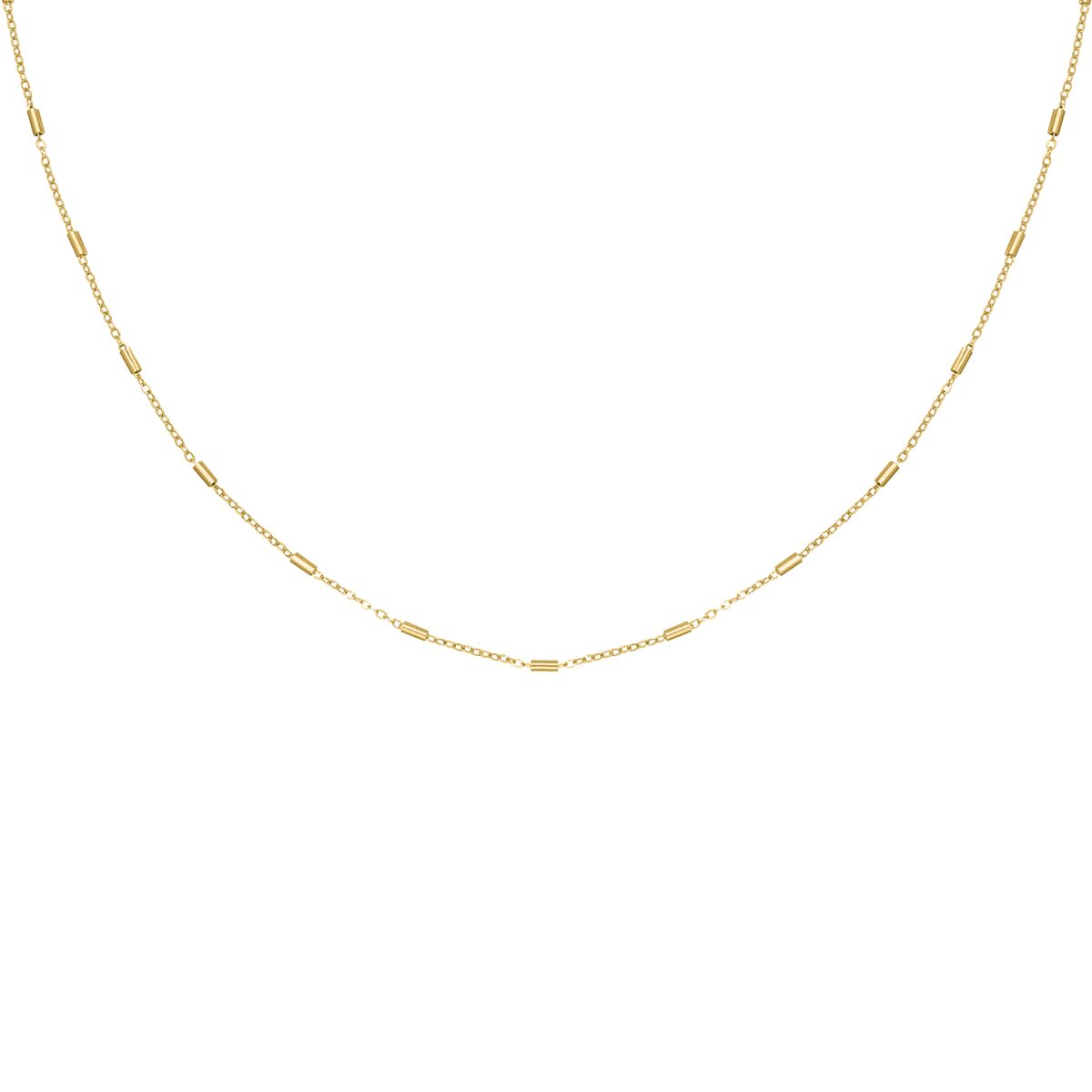 Schakelkettinkje chain mix goudkleurig