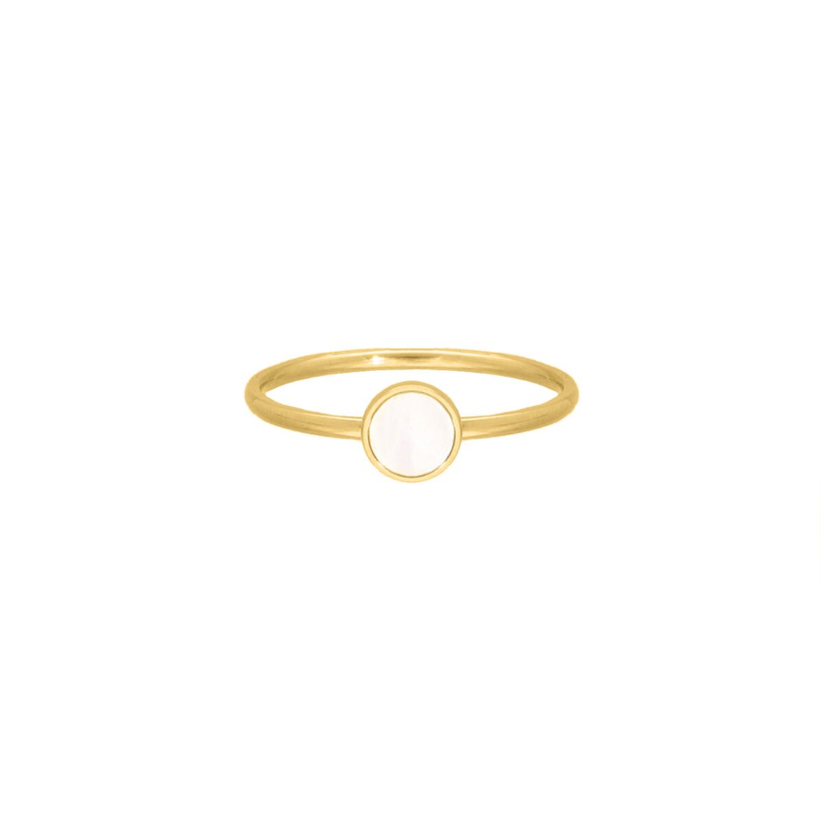 Exclusive sea shell ring goudkleurig
