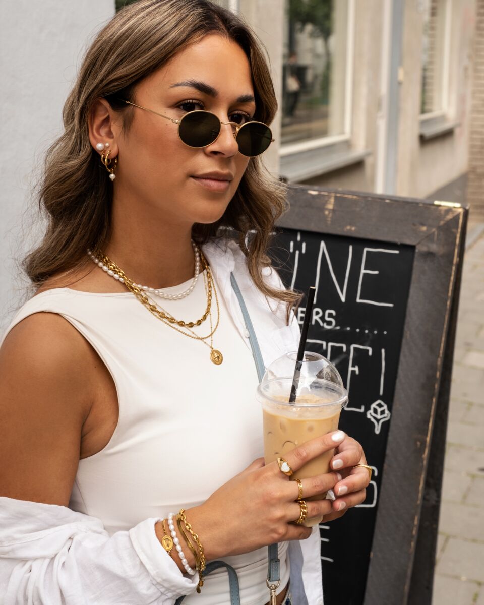 Minimalistische Ketting Met Schakeltjes Goud Kleurig