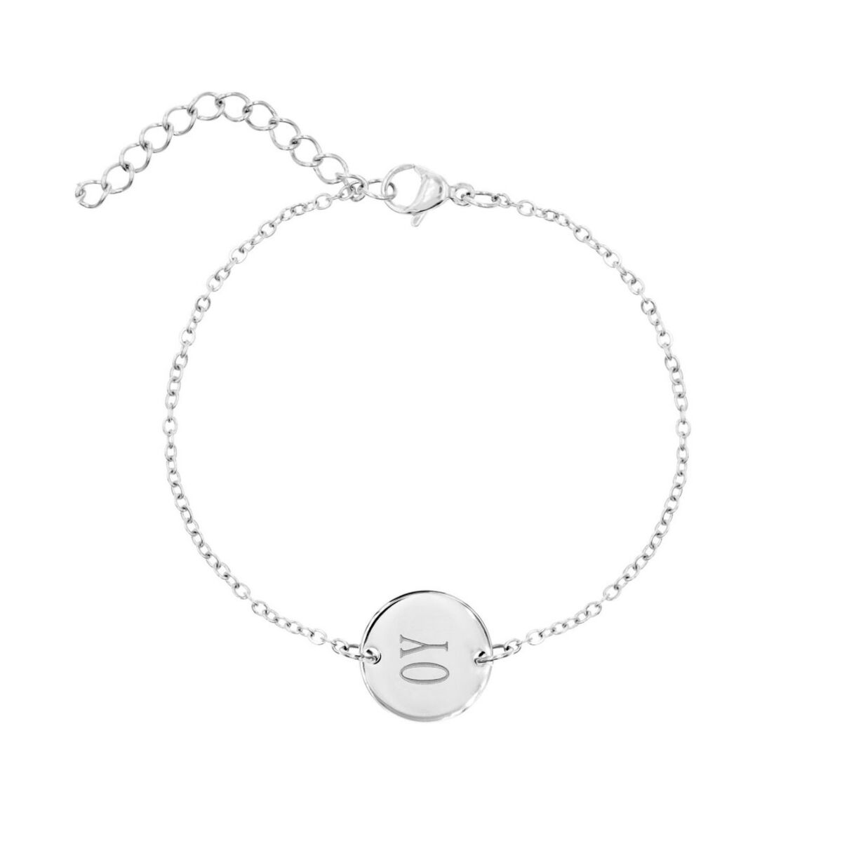 Armband met ronde bedel van Finaste die je kunt laten graveren