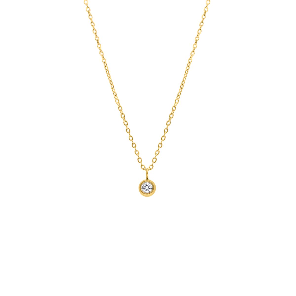 Ketting sparkle stone goud kleurig