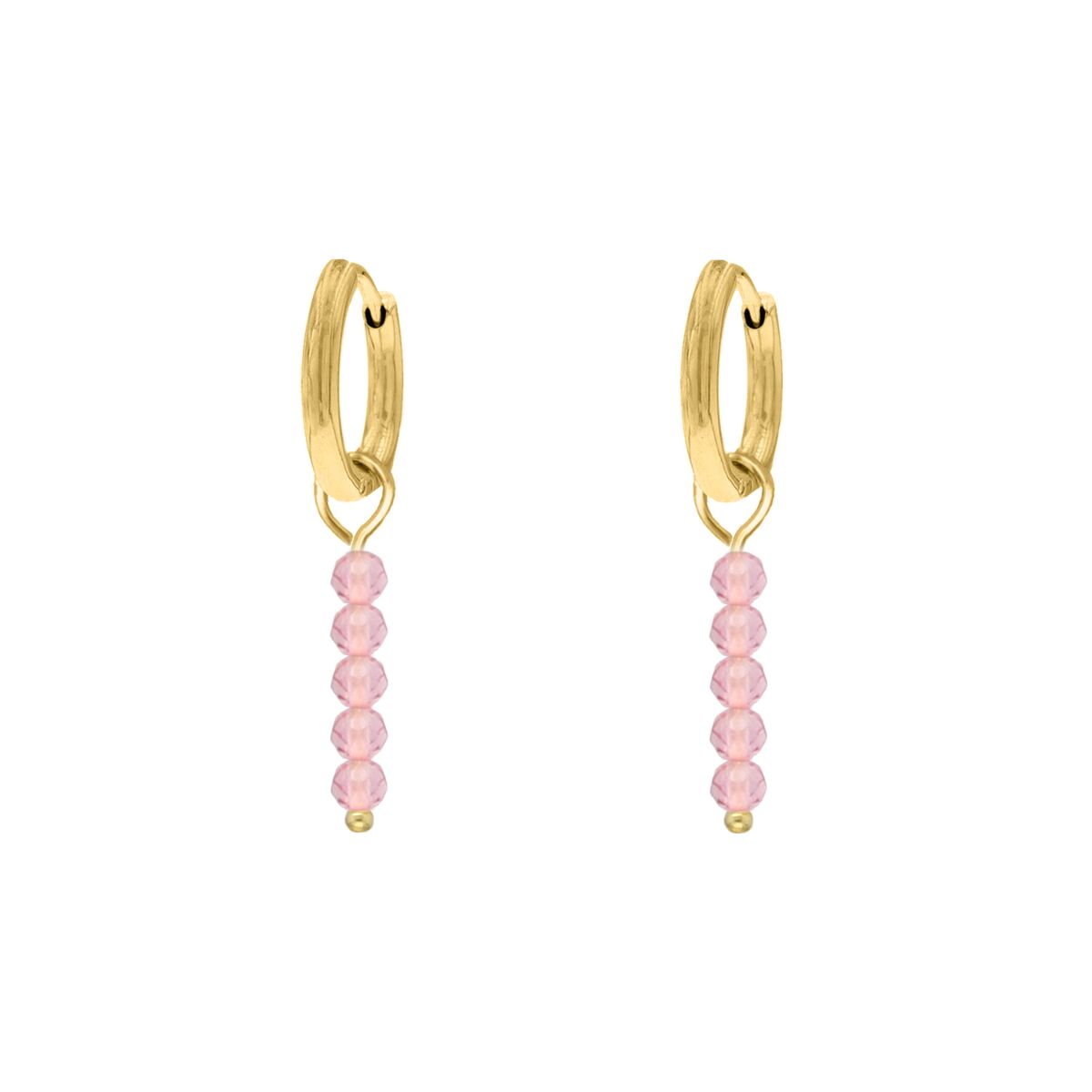 Pink lemonade oorbellen goudkleurig