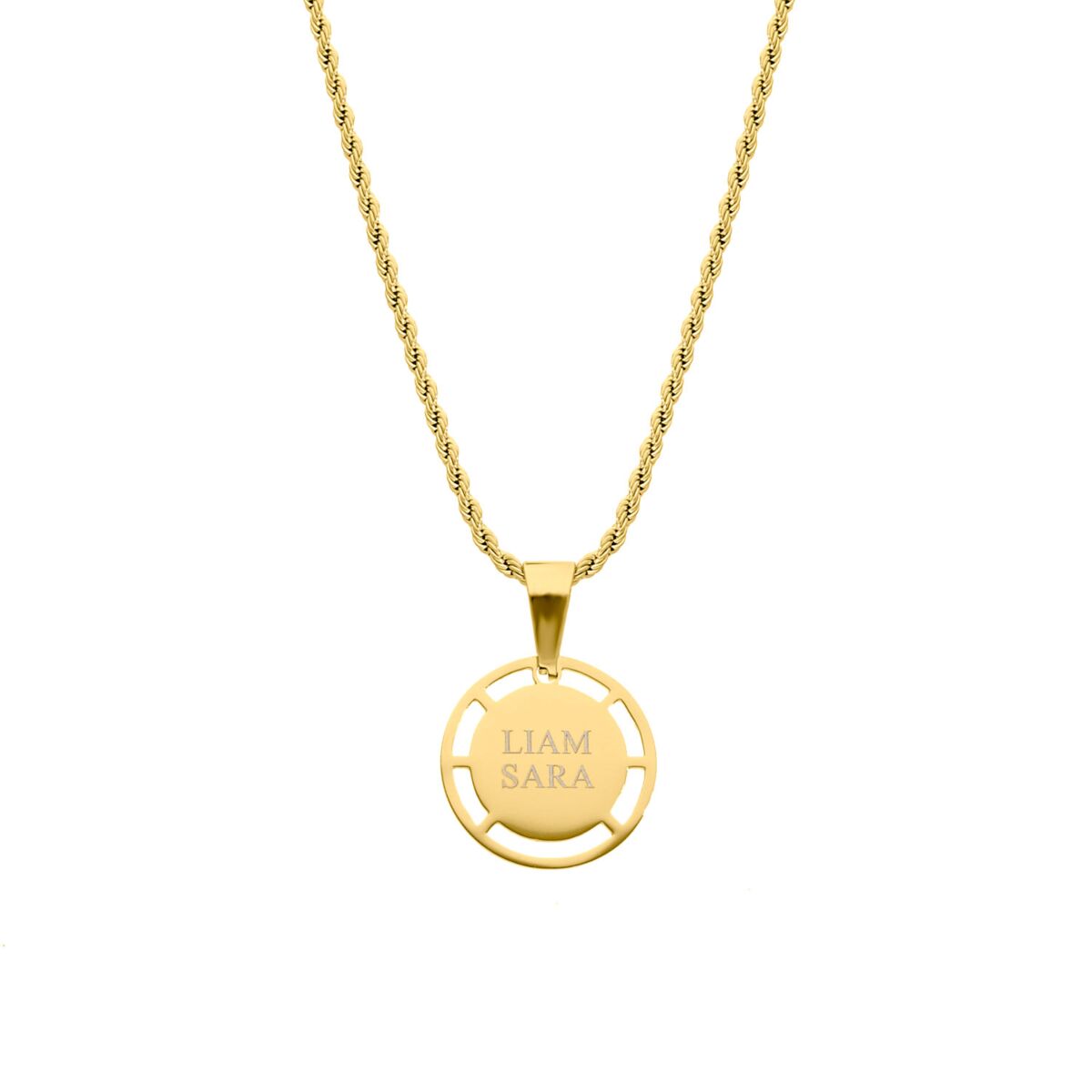 Namen ketting kleur goud