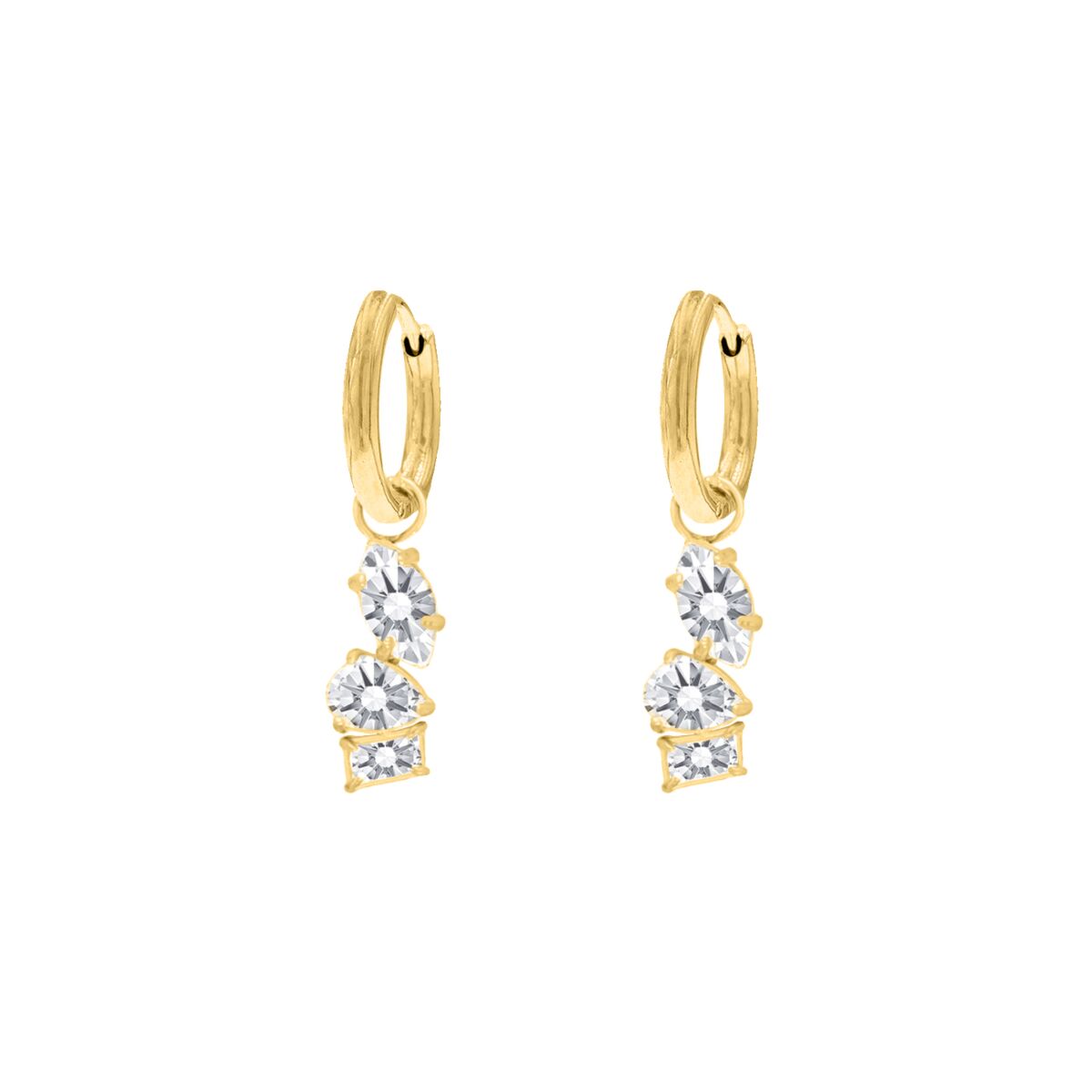 Oorbellen chic gems goudkleurig