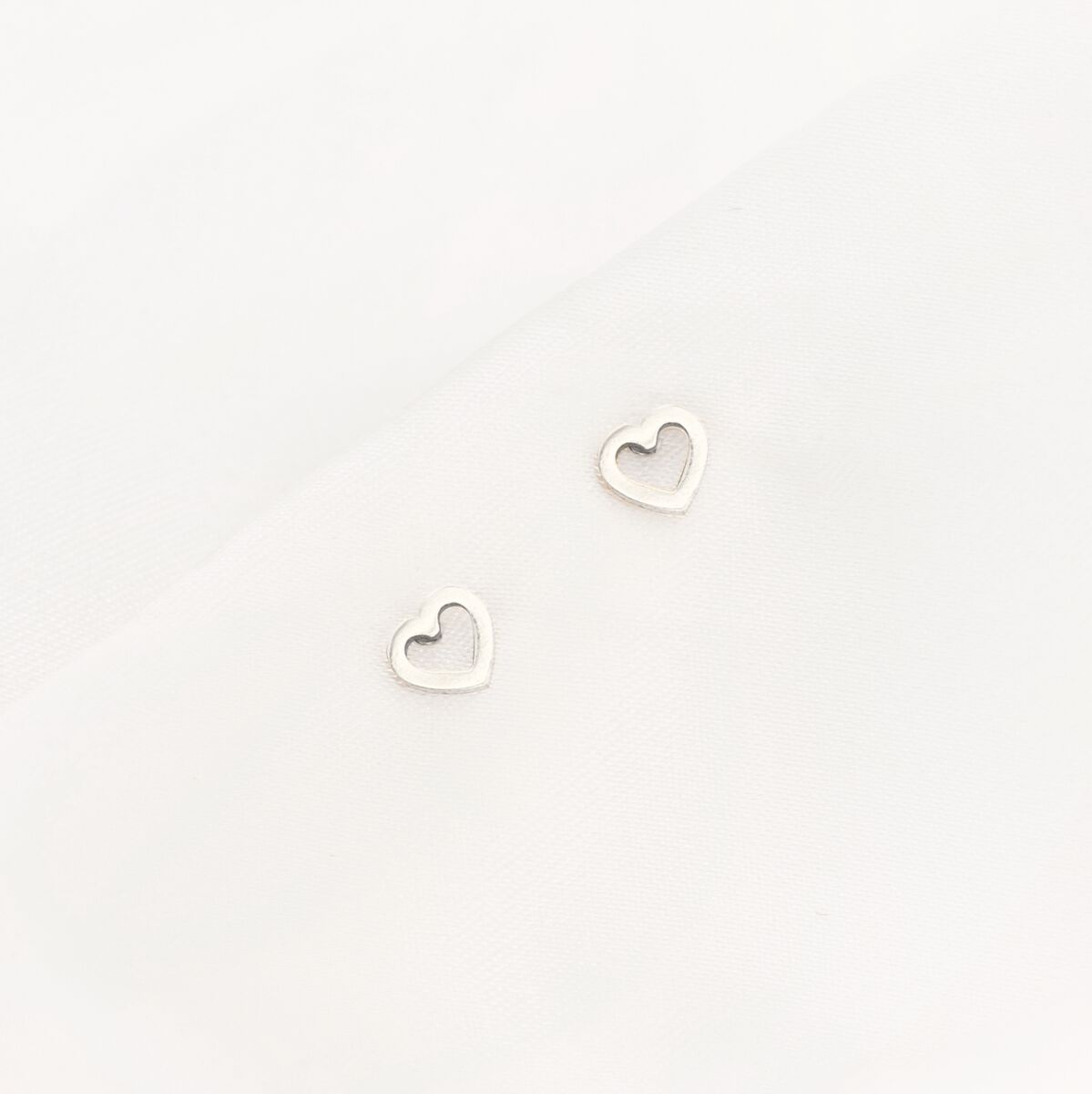 Stud oorbellen open hearts