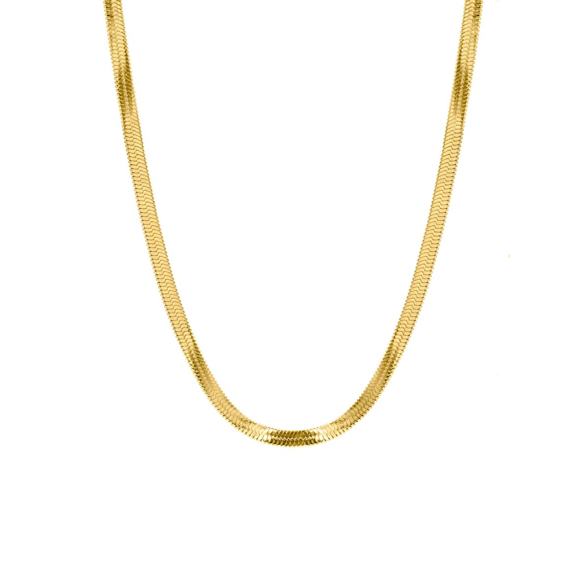 Plat kettinkje goud