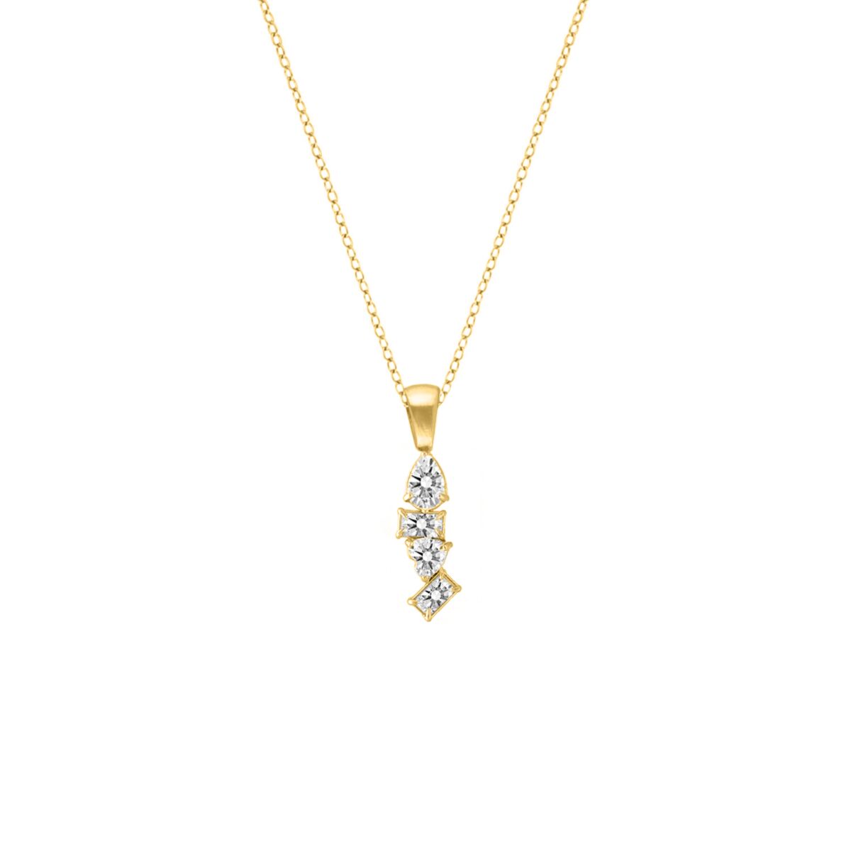 Necklace glam stones goldplated