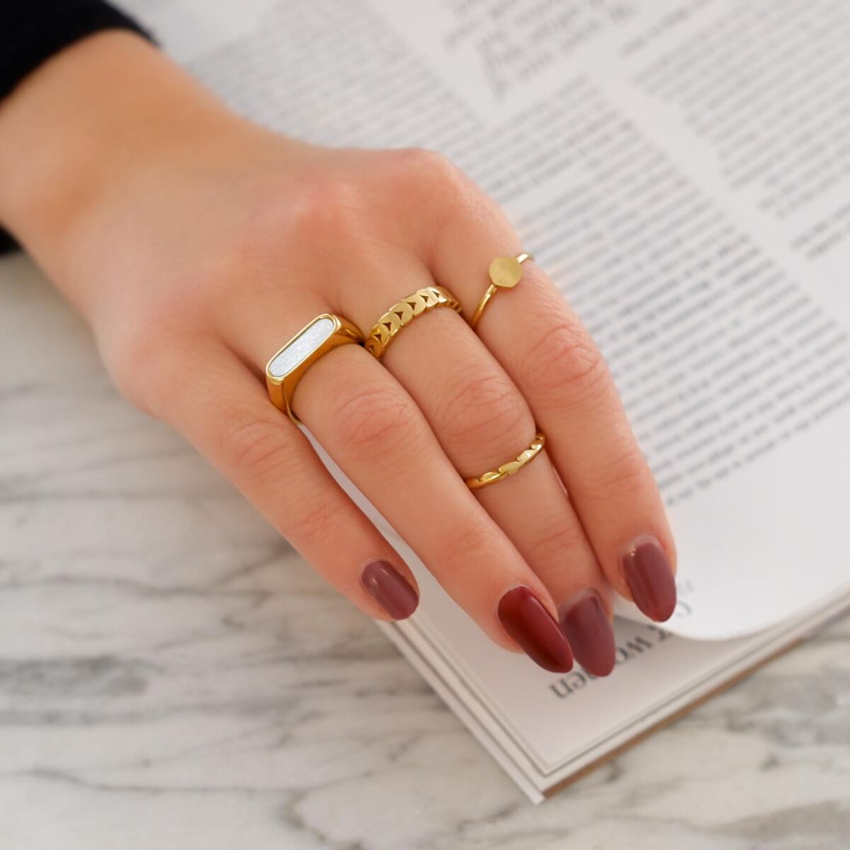 Mooie ringen om de hand voor een trendy look