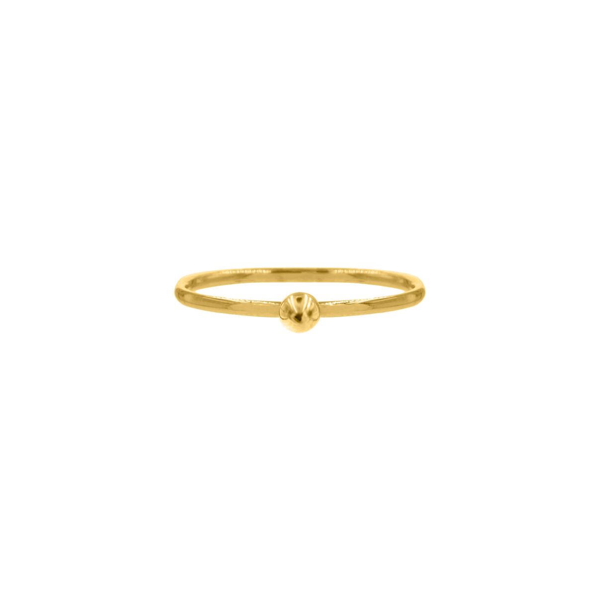 Ring met bolletje klein goud