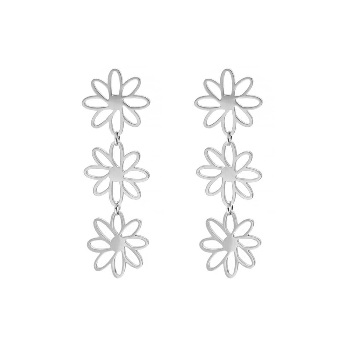 Triple flower earrings 