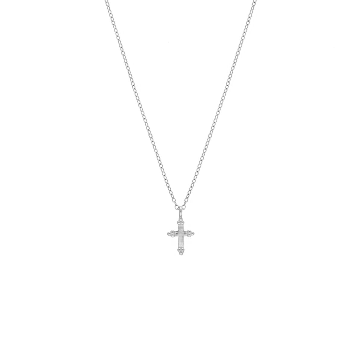 Zilveren ketting met kruisje