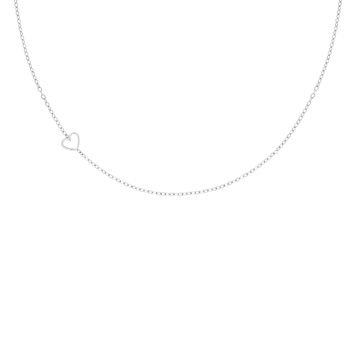Ketting met side way hartje