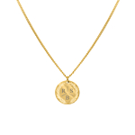 Coin necklace 3 initials goldplated