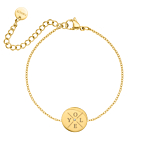 Armband 4 initials exclusive goudkleurig