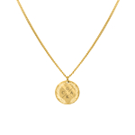 Coin necklace 4 initials goldplated