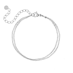 Enkelbandje dubbele fijne chain