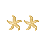 Zeester oorbellen goudkleurig