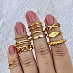 Gouden ringen om vingers