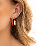 Gouden earparty rood, wit en blauw