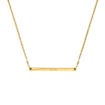 Graveerbare bar ketting minimalistisch in de kleur goud