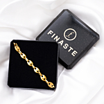 Sieradendoosje met gouden chunky chain armband