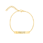 Armband met coördinaten goudkleurig