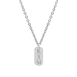 Bar ketting met 3 letters graveren