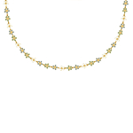 Flower necklace multicolor goldplated