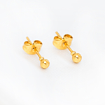 Gouden stud oorbellen bolletjes