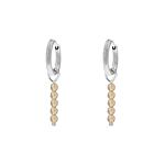 Oorbellen champagne beads