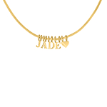 Snake chain letter ketting goudkleurig