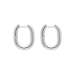 Chunky oval hoop earrings