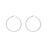 Zilveren hoop oorbellen