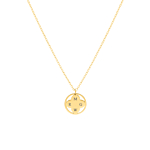 Clover ketting 4 initials goudkleurig