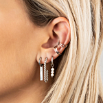 Zilveren earparty met ear cuffs
