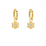Earrings daisy flower goldplated