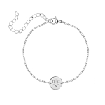 Armband 3 initialen met mini muntje