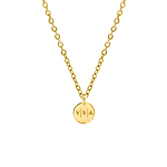 Ketting Met Drie Letters Goud Kleurig