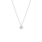 Letter ketting coin zilver