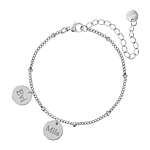 Gepersonaliseerde armband 2 muntjes