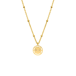 Coin ketting met naam kleur goud