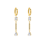 Exclusive crystal drops earrings goldplated
