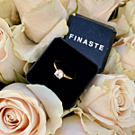 Gouden diva ring met steentje