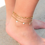 Gouden enkelbandjes mix om enkel