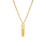 Gouden ketting heren met tekst