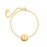 Gouden armband met letter