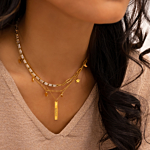 Gouden kettingen mix bij model