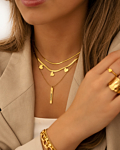 Gouden necklaceparty met naamketting